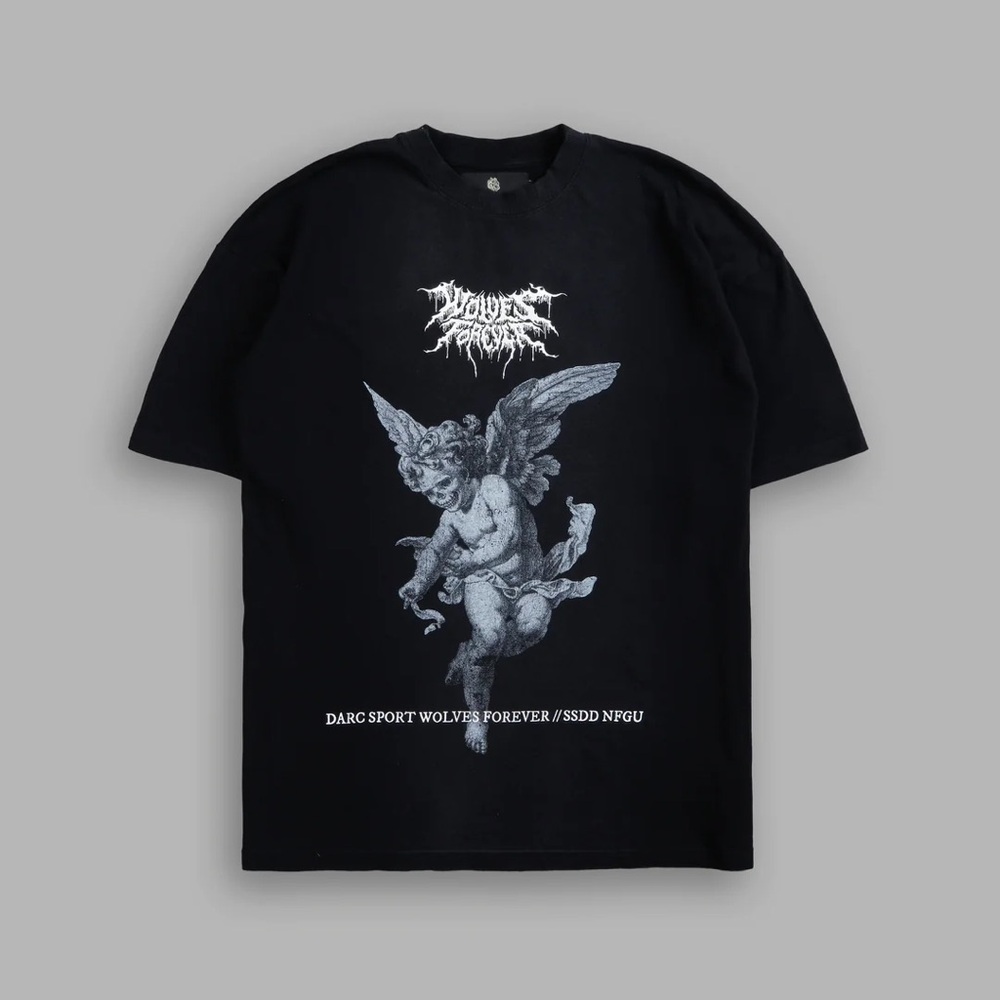 LIFE FROM DEATH "PREMIUM" OVERSIZED TEE IN BLACK SPINE SUN FADE